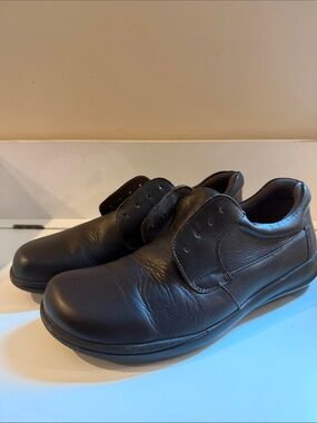 Men's Birkenstock Footprints Brown Leather Slip-On Comfort Shoes